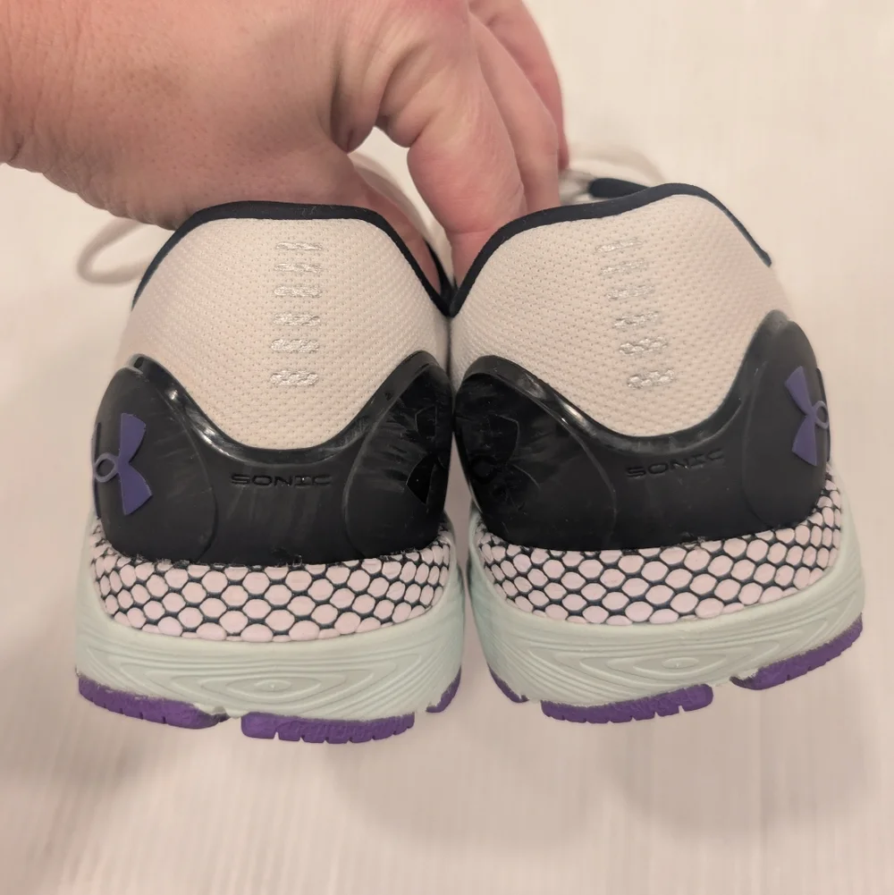 UNDER ARMOUR Hovr Sonic Women's White and Purple Athletic Shoes Size 6.5 - Picture 6 of 11